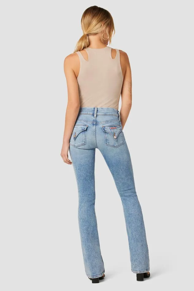 Petite Inseams Women Hudson Jeans Beth MidRise Baby Bootcut Petite Jean Motion