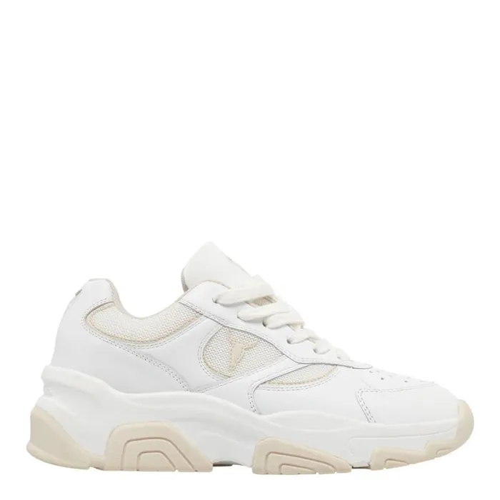 Platform Sneakers Women Windsor Smith GHOSTED WHITE BLONDE SNEAKERS