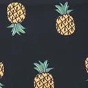 Plus Size Black and Pineapple Print Alice Swim Skirt Plus Unique Vintage Two Piece Swim