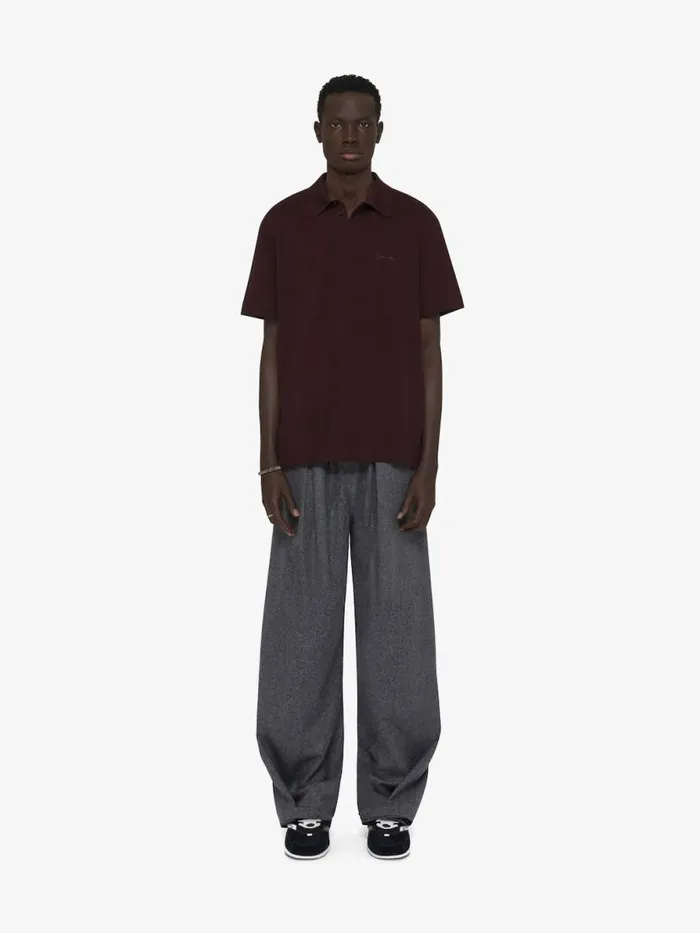 Polo In Cotton With Signature Burgundy Men Givenchy TShirts