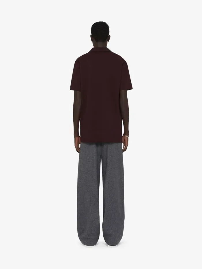 Polo In Cotton With Signature Burgundy Men Givenchy TShirts