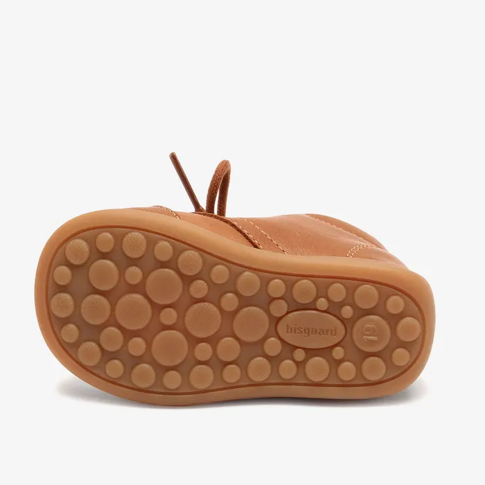 Prewalkers luca lace cognac Brown bisgaardshoes BABY