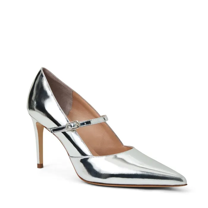 Prima Pump Silver Metallic Women Bruno Magli Heels