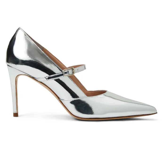 Prima Pump Silver Metallic Women Bruno Magli Heels