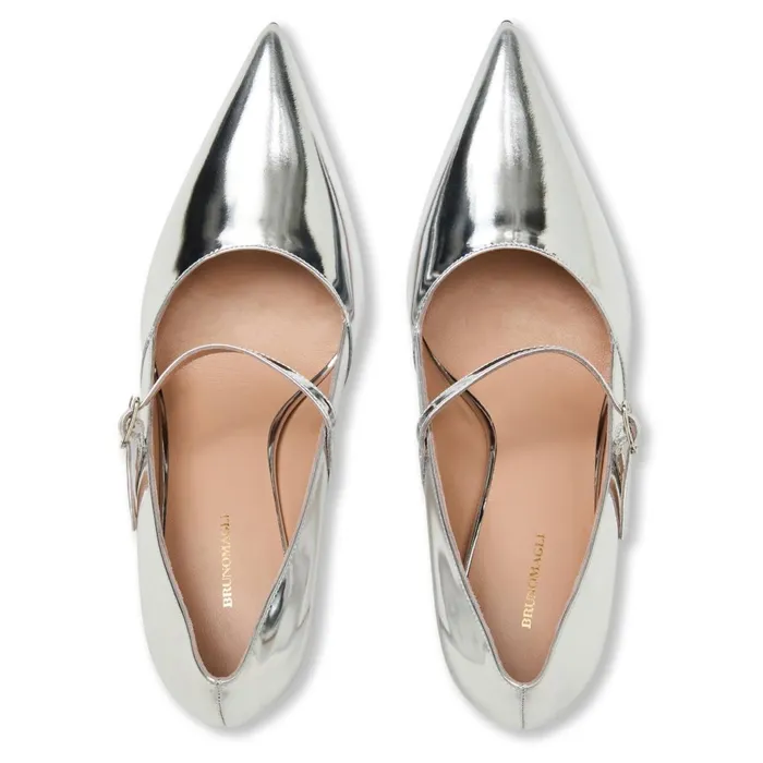 Prima Pump Silver Metallic Women Bruno Magli Heels