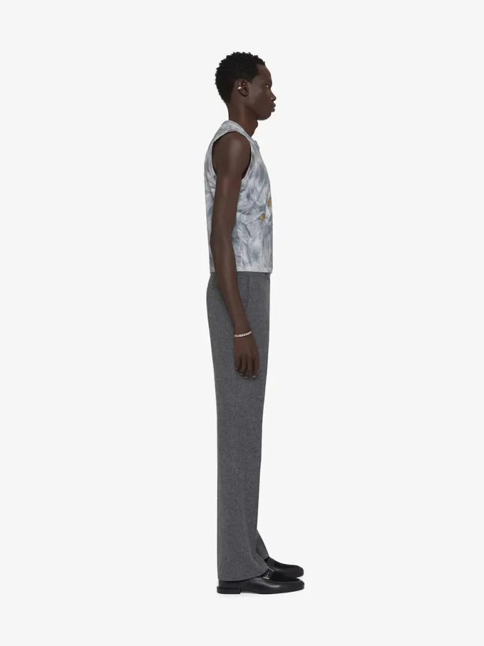 Printed Cat Tank Top In Cotton Multicolored Men Givenchy TShirts