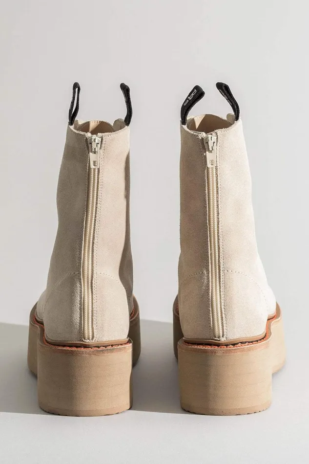 R13 Boots Women Double Stack Boot 8211 Khaki Suede R13 Boots Women Double Stack Boot 8211 Khaki Suede
