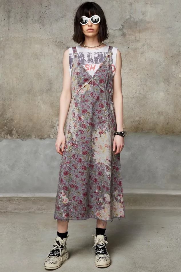 R13 Dresses Women Bleached Grunge Slip Dress