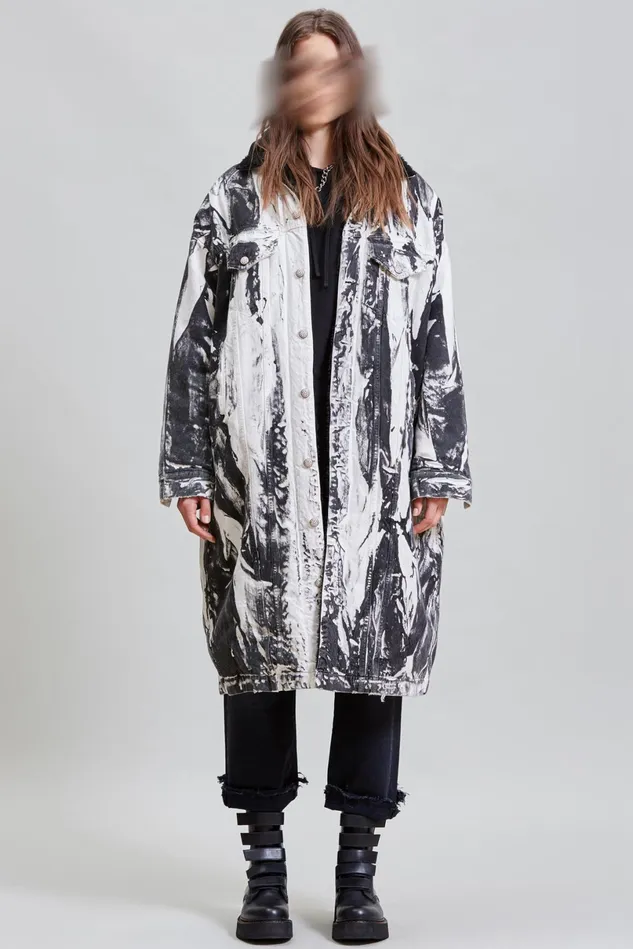 R13 Jackets and Coats Women Lyle Trucker Coat 8211 Painted Black