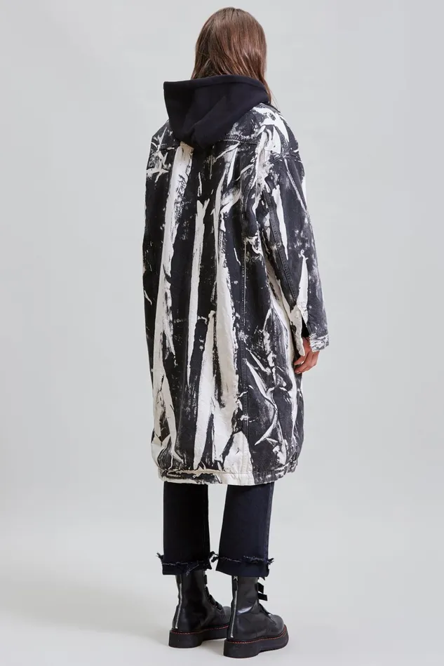 R13 Jackets and Coats Women Lyle Trucker Coat 8211 Painted Black