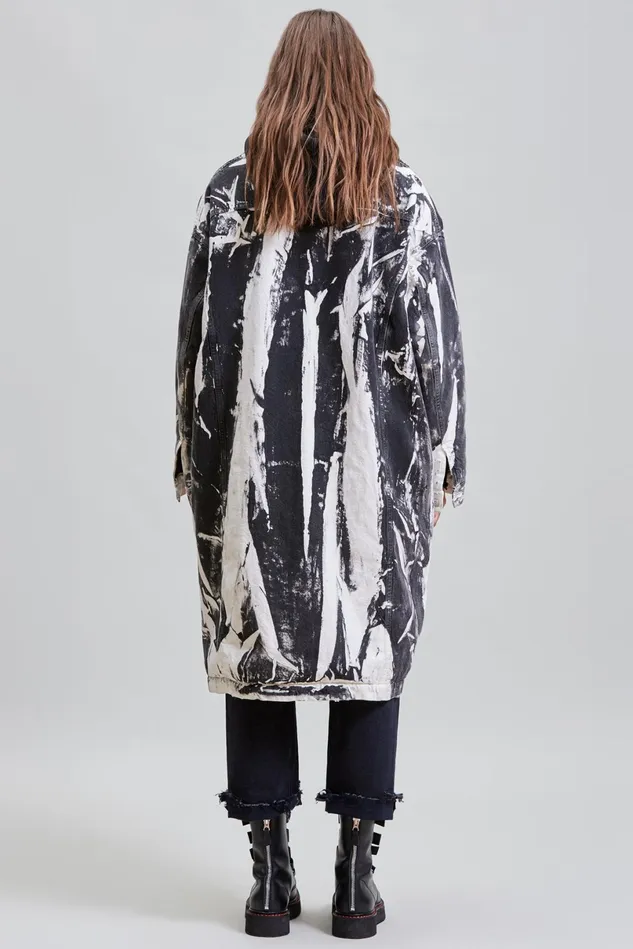 R13 Jackets and Coats Women Lyle Trucker Coat 8211 Painted Black