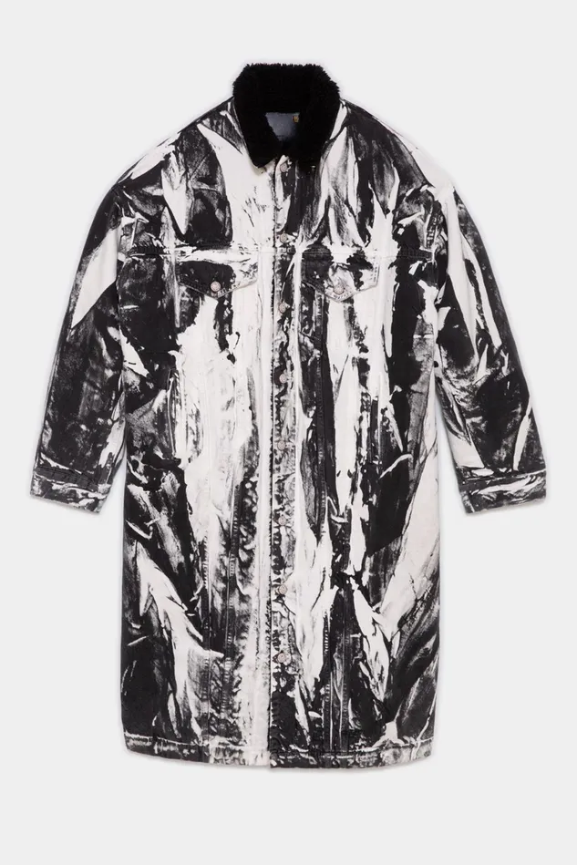 R13 Jackets and Coats Women Lyle Trucker Coat 8211 Painted Black