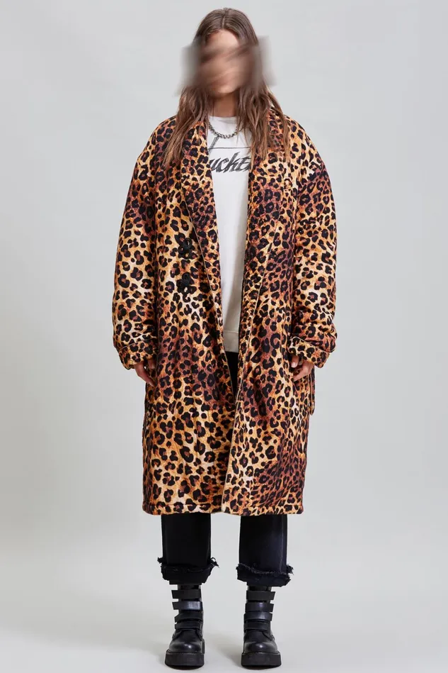 R13 Jackets and Coats Women Padded Winter Robe 8211 Leopard