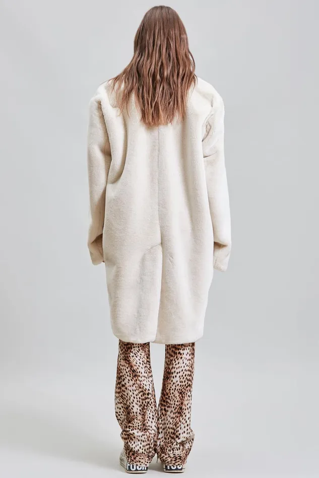 R13 Jackets and Coats Women Teddy Bear Coat 8211 Ecru