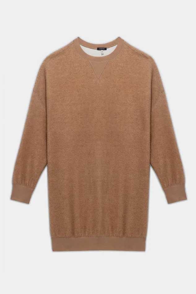 R13 Sweatshirts Women Grunge Sweatshirt Dress 8211 Camel