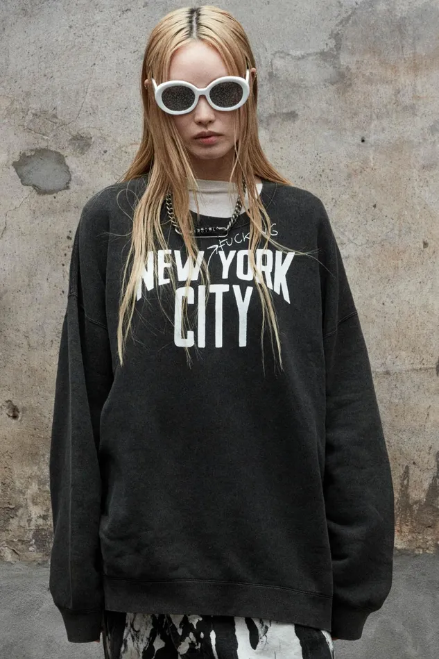 R13 Sweatshirts Women Nyfc Oversized Crewneck