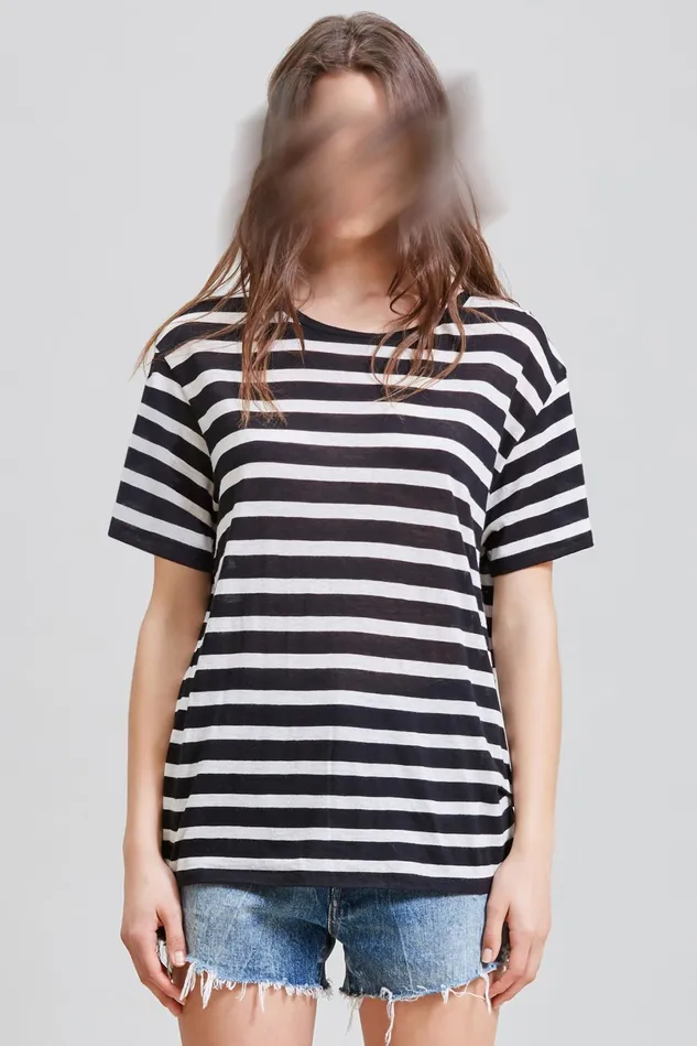 R13 TShirts Women Boy TShirt 8211 Black And Ecru Stripe R13 TShirts Women Boy TShirt 8211 Black And Ecru Stripe
