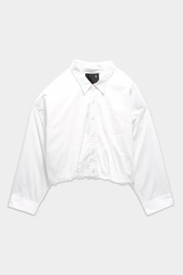 R13 Tops Women Gathered Hem Shirt 8211 White