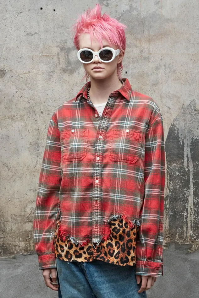 R13 Tops Women Tattered Hem Shirt