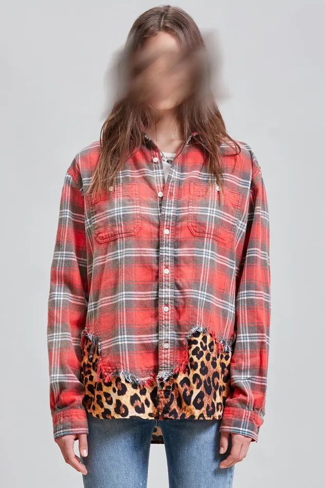 R13 Tops Women Tattered Hem Shirt