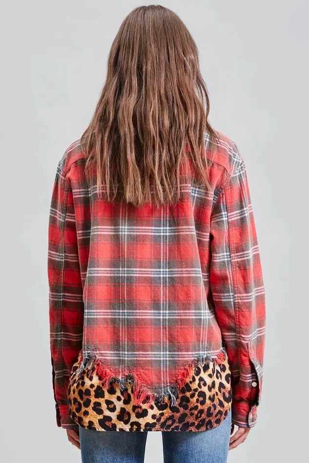 R13 Tops Women Tattered Hem Shirt