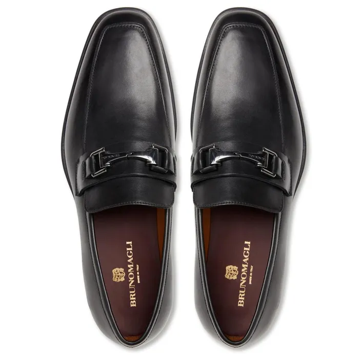 Raging Bit Leather LoaferBlack Men Bruno Magli Loafers and Slipons