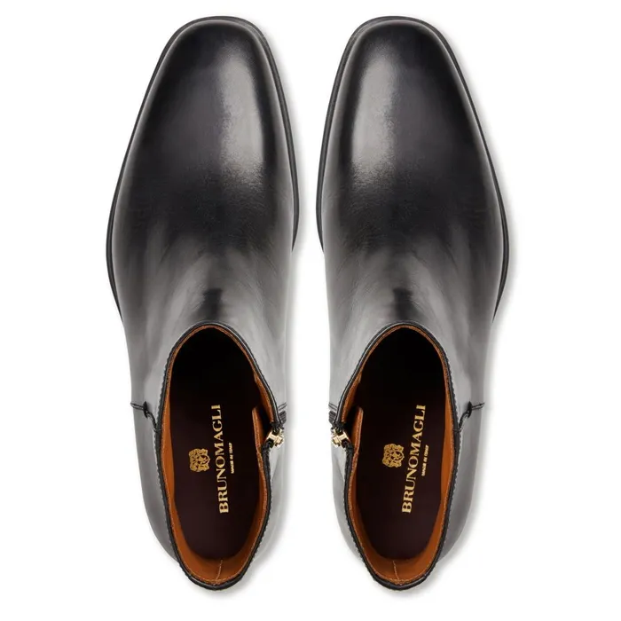 Raging Leather Side Zip BootBlack Men Bruno Magli Dress Shoes