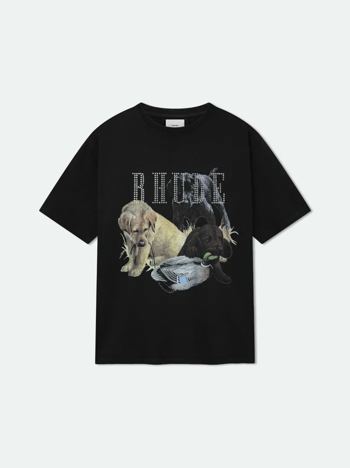 RHINESTONE HUNTING DOG TEE Men Rhude Tees