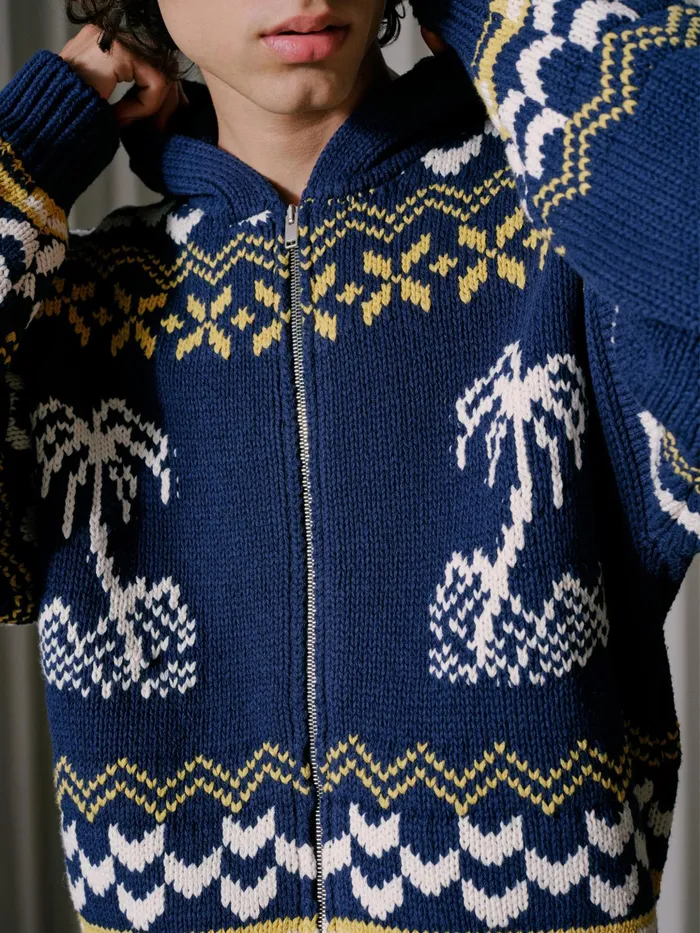 RHUDE PALMA KNIT ZIPUP Men Rhude Luxe Knitwear