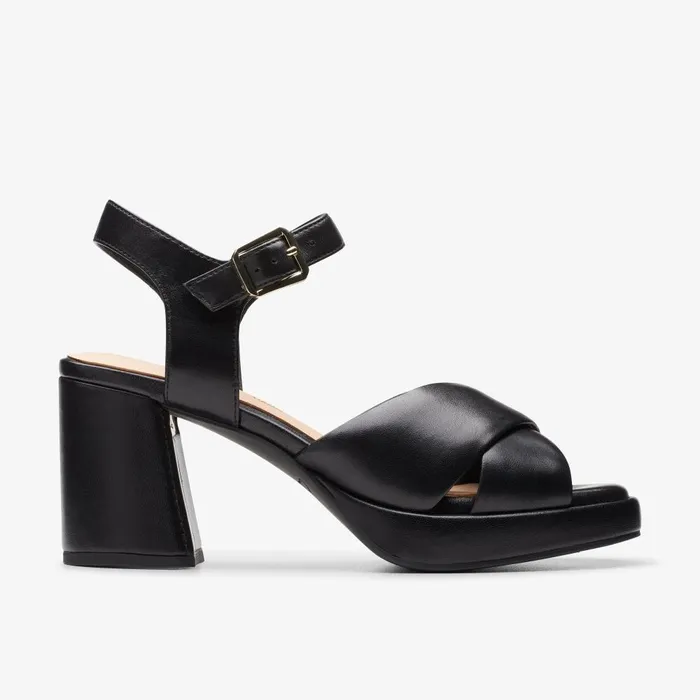 Ritzy 75 Rae Black Leather Women Clarks Dress Shoes