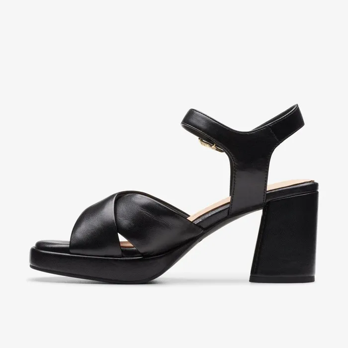 Ritzy 75 Rae Black Leather Women Clarks Dress Shoes