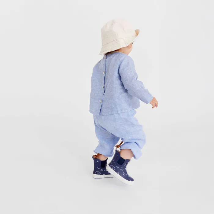 Rubber boots bisgaardshoes KIDS baby rubber to the moon Blue