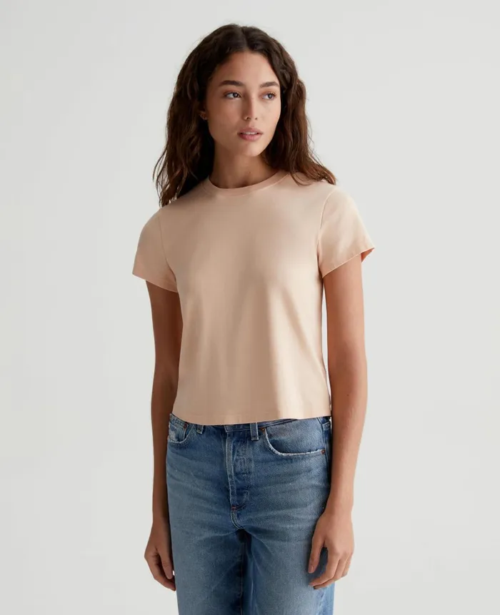 Sadie Crew Mellow Peach Women AG Jeans Tees and Tanks