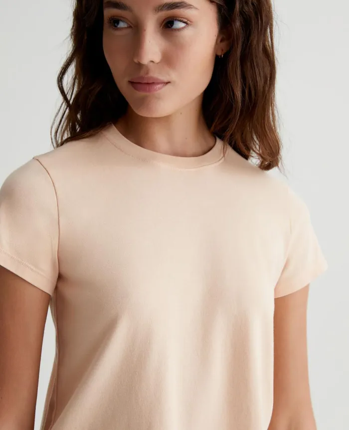Sadie Crew Mellow Peach Women AG Jeans Tees and Tanks Sadie Crew Mellow Peach Women AG Jeans Tees and Tanks