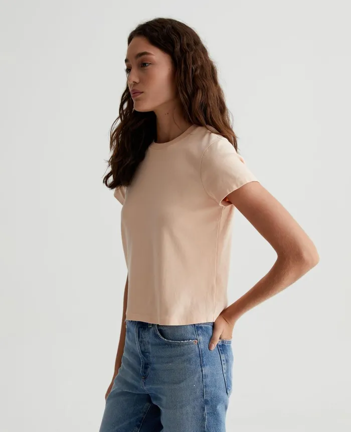Sadie Crew Mellow Peach Women AG Jeans Tees and Tanks Sadie Crew Mellow Peach Women AG Jeans Tees and Tanks