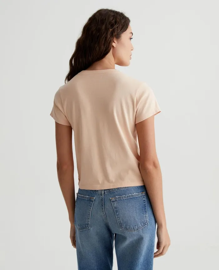 Sadie Crew Mellow Peach Women AG Jeans Tees and Tanks Sadie Crew Mellow Peach Women AG Jeans Tees and Tanks