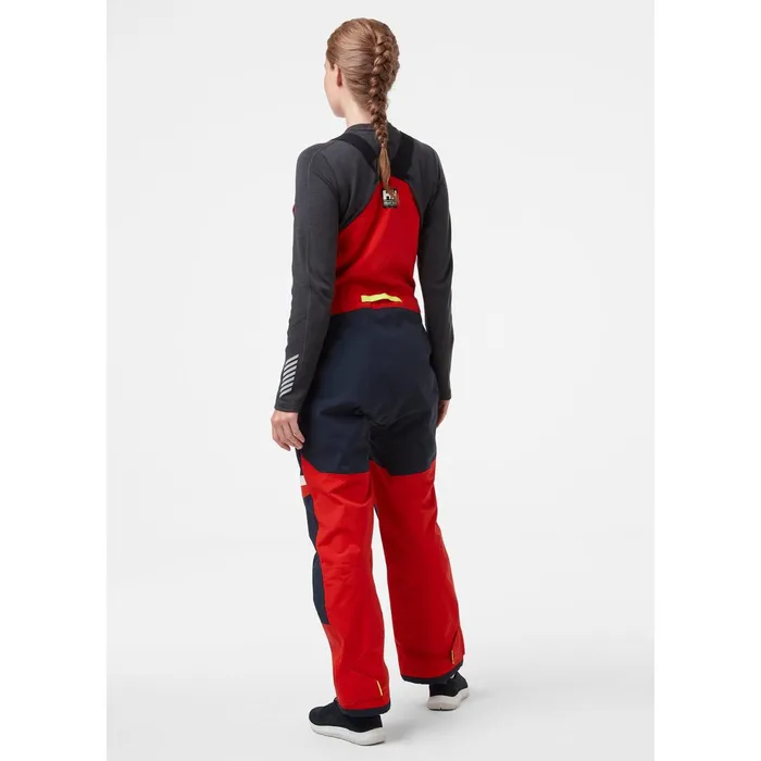 Sailing Pants Women Helly Hansen W SALT COASTAL BIB 222 Alert Red