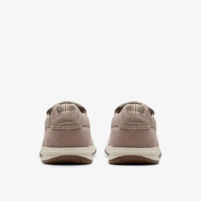 Sailview Step Light Grey Nubuck Men Clarks Loafers and Slip Ons