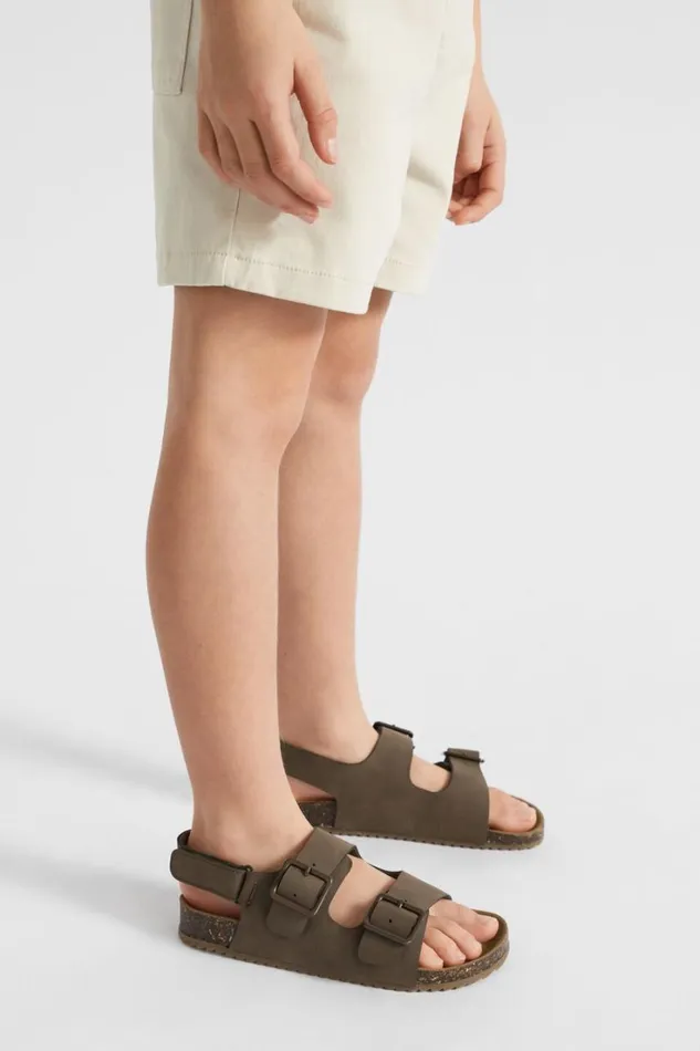 Sandals and Slides Boy Seed Heritage Double Buckle Slide Stone
