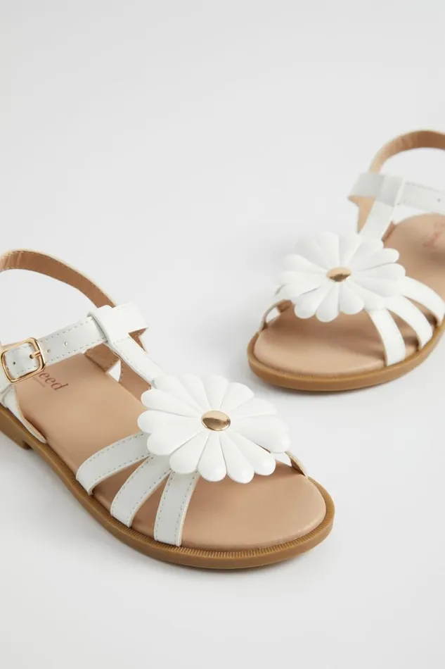 Sandals and Slides Teen GirlGirl Seed Heritage Daisy Sandal White