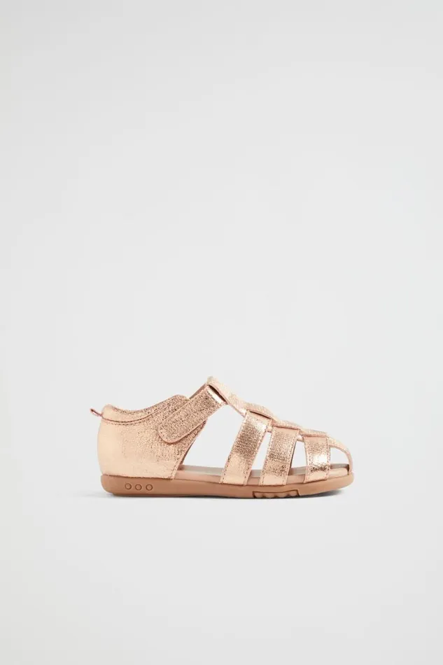 Sandals BabyGirlBoy Seed Heritage Cage Sandal Rose Gold