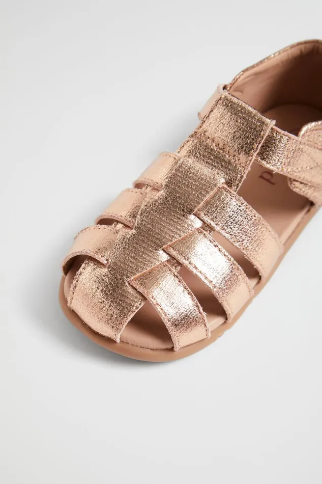 Sandals BabyGirlBoy Seed Heritage Cage Sandal Rose Gold