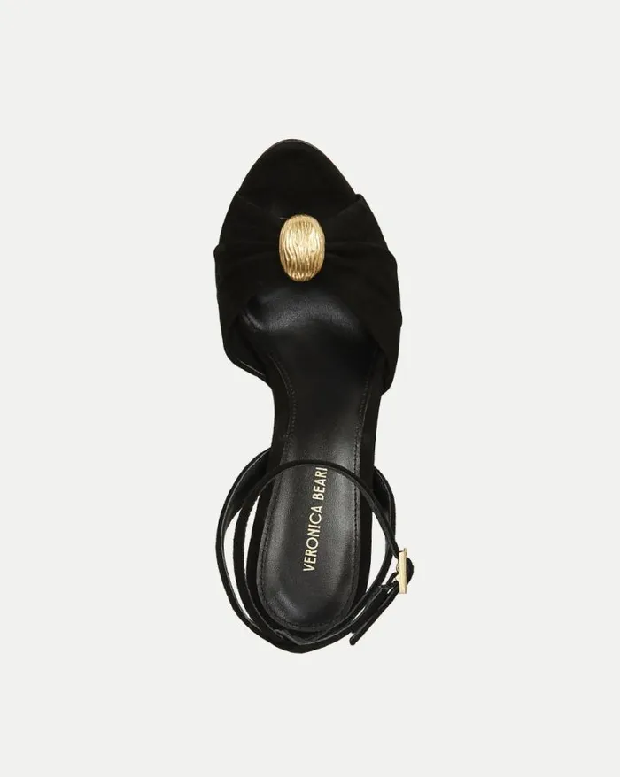 Sandals Shop Veronica Beard Genevieve PeepToe Suede Sandal Black