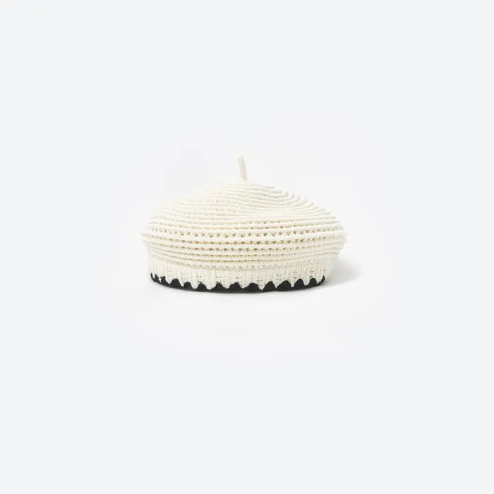 Self Portrait Cream Crochet Beret 8211 Kids