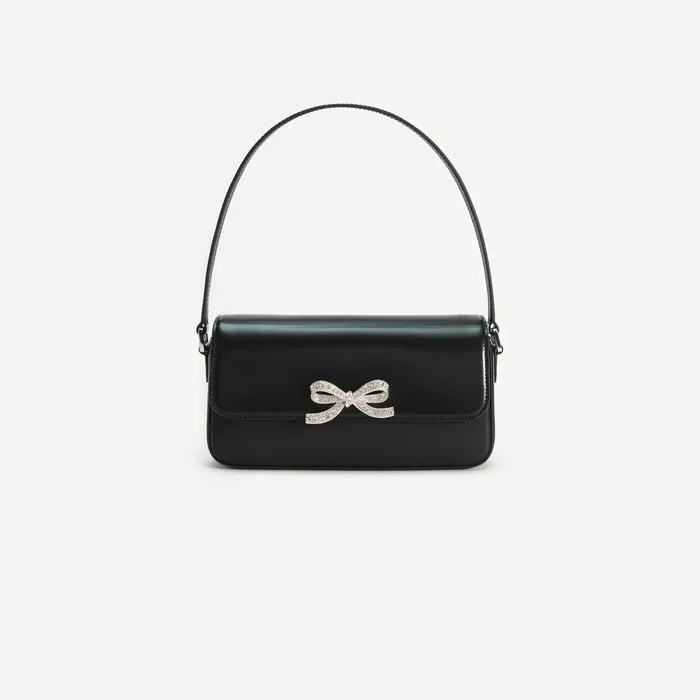 Self Portrait Shoulder Bags Black Leather Baguette Bag 8211 Women