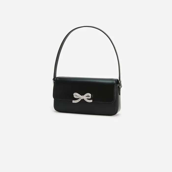 Self Portrait Shoulder Bags Black Leather Baguette Bag 8211 Women