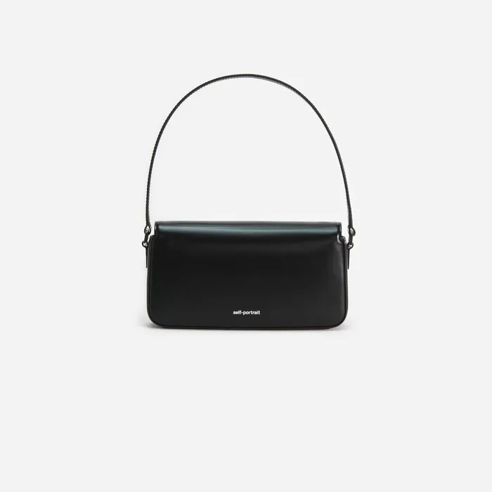 Self Portrait Shoulder Bags Black Leather Baguette Bag 8211 Women