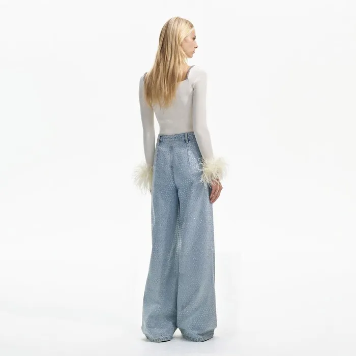 Self Portrait Tops Off White Knit Feather Top 8211 Women