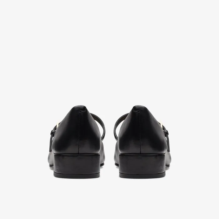 Seren 30 Buckle Black Leather Women Clarks Heels and Pumps