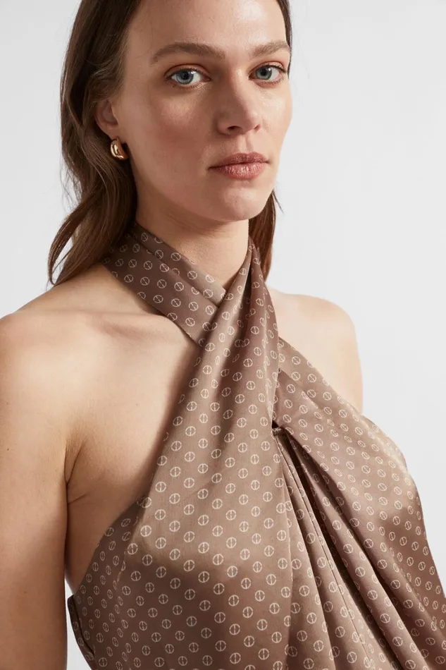 Sets Woman Seed Heritage Scarf Print Halter Top Scarf Print